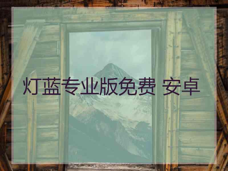 灯蓝专业版免费 安卓