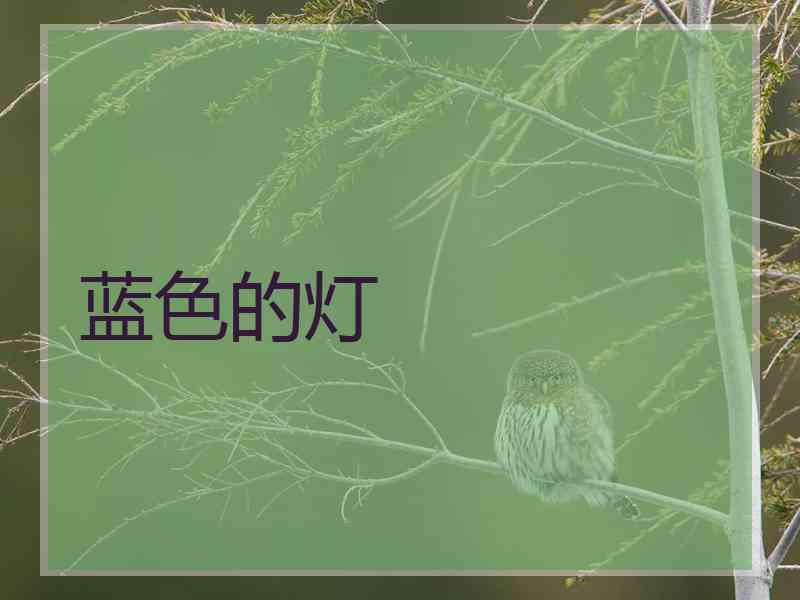 蓝色的灯