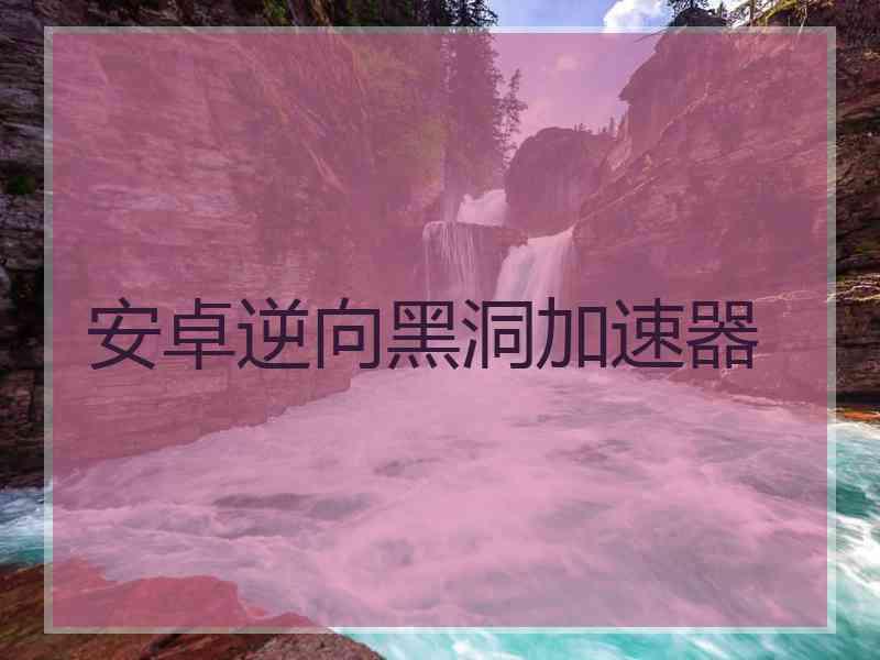 安卓逆向黑洞加速器