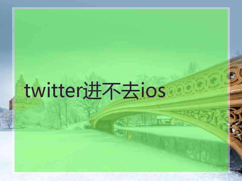twitter进不去ios