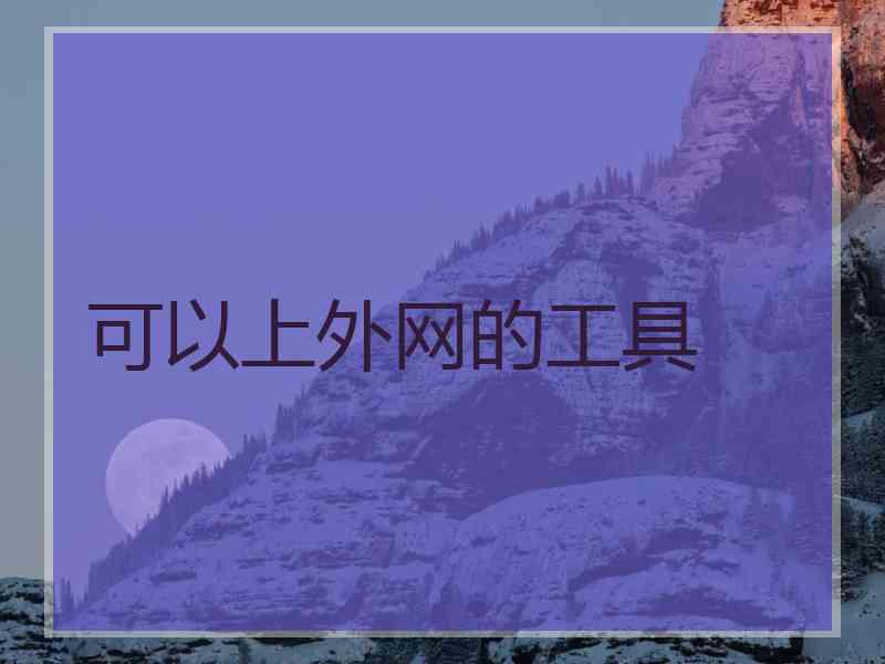 可以上外网的工具