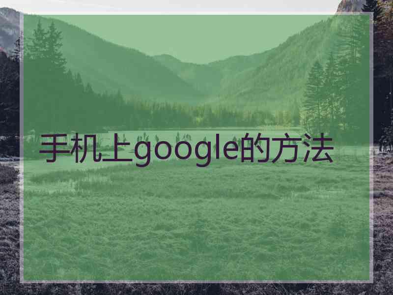 手机上google的方法