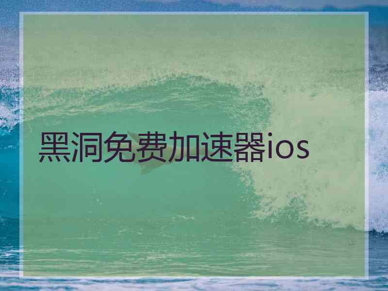 黑洞免费加速器ios