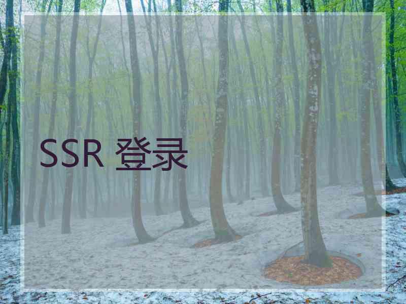 SSR 登录