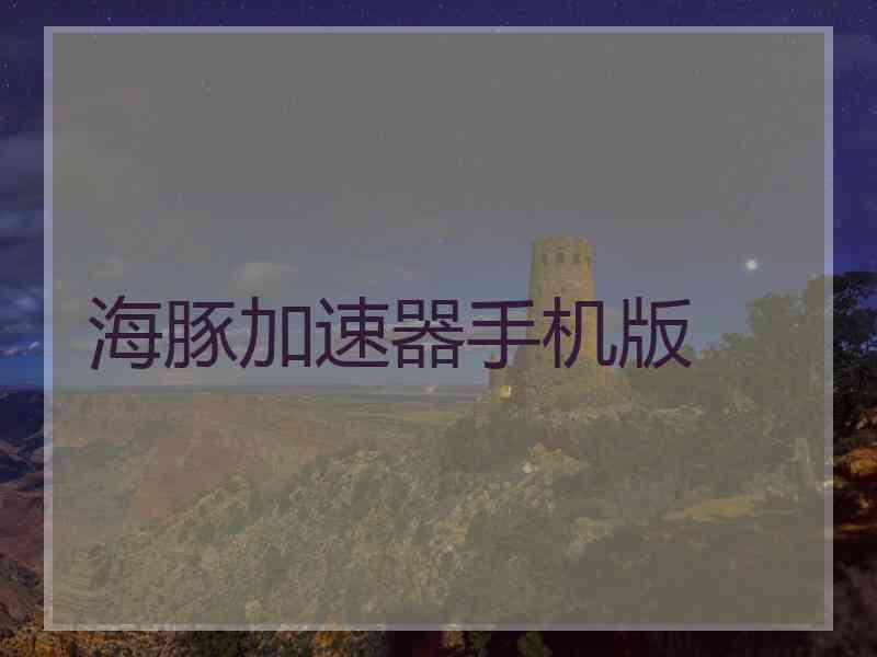 海豚加速器手机版