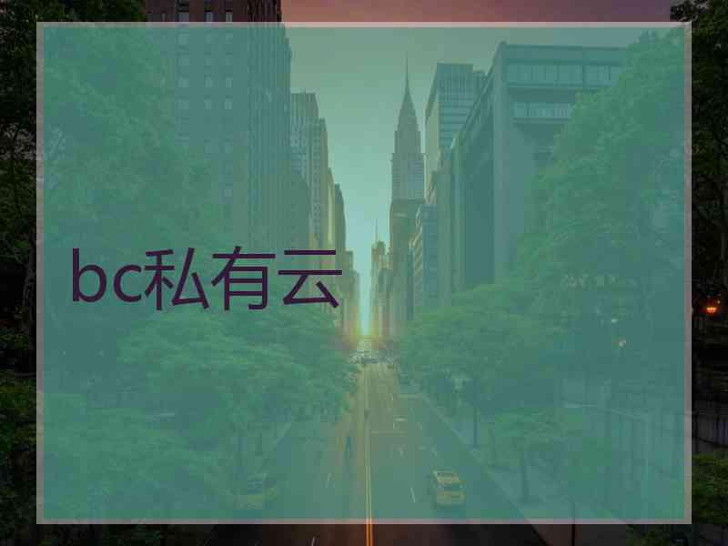 bc私有云
