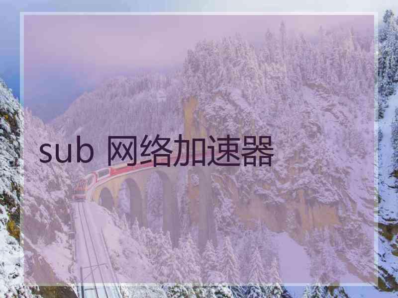 sub 网络加速器