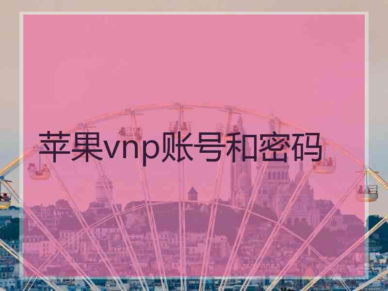 苹果vnp账号和密码
