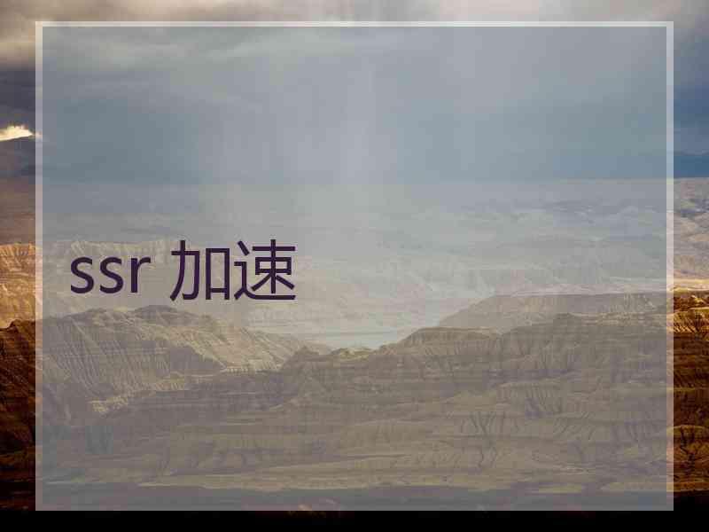 ssr 加速