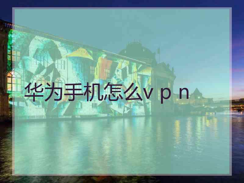 华为手机怎么v p n